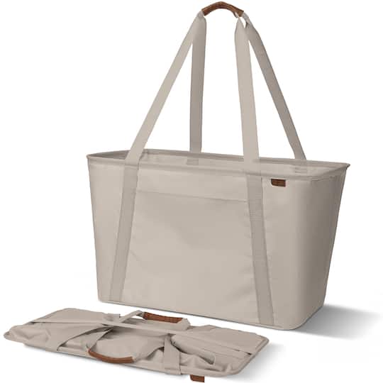 CleverMade® 64L Collapsible Carry-All Tote Luxe with Outside Pocket